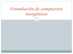 Formulación de compuestos inorgánicos