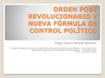 Orden post revolucionario y nueva fórmula de control