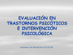 evaluación en trastornos psicóticos e intervención psicológica