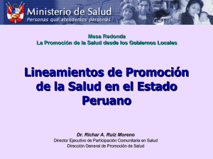 La Promoción de la Salud en Municipios Saludables