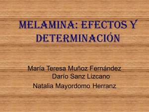 MELAMINA: efectos y determinación