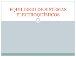 EQUILIBRIO DE SISTEMAS ELECTROQUÍMICOS