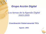 Presentación de los ejes principales de la Agenda Digital