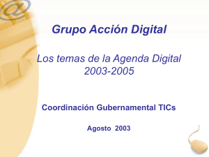 Presentación de los ejes principales de la Agenda Digital