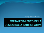 FORTALECIMIENTO DE LA DEMOCRACIA PARTICIPATIVA