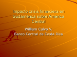Impacto crisis financiera en Sudamérica sobre América Central
