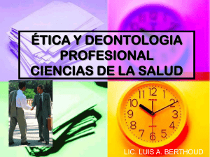PPT Etica y Deontologia Profesional