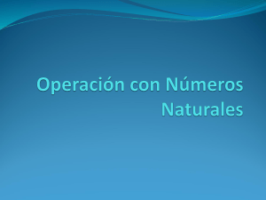 Operación con Números Naturales