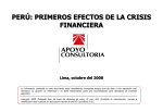 Perú: primeros efectos de la crisis financiera