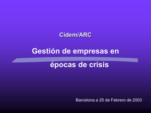Cidem/ARC Gestión de empresas en épocas de crisis