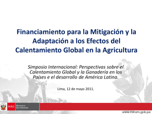 Financiamiento para la Mitigación y la Adaptación a los Efectos