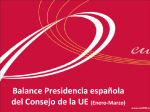 Balance Presidencia española del Consejo de la UE