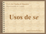 Usos de se - IES Fuente de la Peña