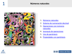 Números naturales 1. Números naturales