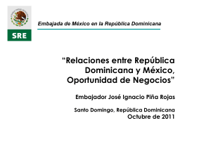 Relaciones entre Rep. Dominicana y Mexico octubre 20