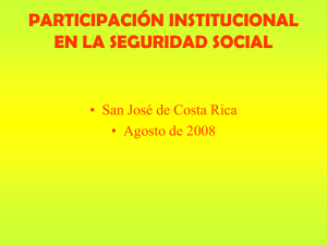 participación institucional en la seguridad social