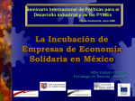 La Incubación de Empresas de Economía Solidaria en México
