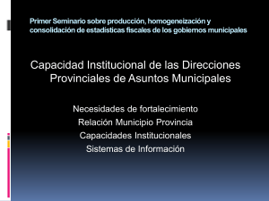 Capacidad Institucional de las Direcciones Provinciales de Asuntos