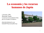 La economía y los recursos humanos de Japón