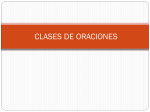 TEMA 8: CLASES DE ORACIONES