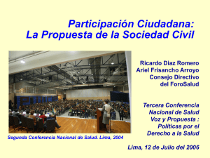 Propuesta de Sociedad Civil: Participación Ciudadana