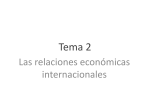 Tema 2 Las relaciones económicas internacionales
