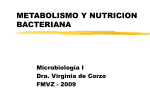 METABOLISMO Y NUTRICION BACTERIANA