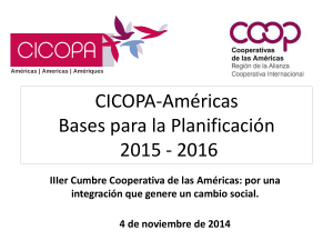Bases para la Planificacion CICOPA Americas 2015 – 2016