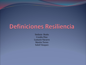 Definición de la Resiliencia