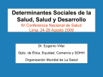Determinantes Sociales de la Salud, Salud y Desarrollo