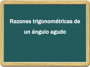 Razones trigonométricas de un ángulo agudo.