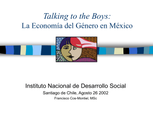La Economía del Género en México, Francisco Cos-Montiel