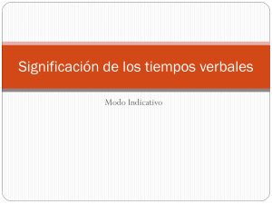 Significacion tiempos verbales