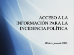 acceso a la información para la incidencia política