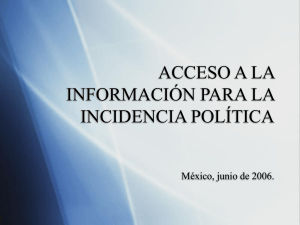 acceso a la información para la incidencia política