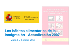 Los hábitos alimentarios de la Inmigración