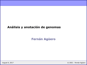 Análisis y anotación de genomas