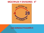 descomposición 4° de un número en factores primos 4