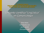 La fuente científica Lingüística en Comunicología