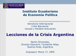 Instituto Ecuatoriano de Economía Política Seminario Internacional