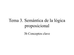 Tema 3. Semántica de la lógica proposicional