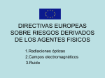 directivas europeas sobre riesgos derivados de los agentes fisicos