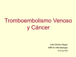 Tromboembolismo venoso y Cancer