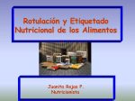 Rotulacion y etiquetacion nutricional de los alimentos
