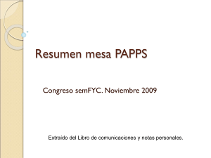 Resumen mesa PAPPS