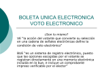 BOLETA UNICA ELECTRONICA VOTO ELECTRONICO
