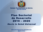 Plan Sectorial de Desarrollo 2010-2020