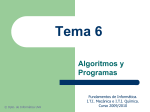 Tema 6 Algoritmos y Programas