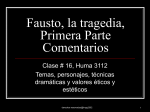 Fausto, la tragedia, Primera Parte Comentarios