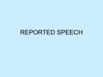 reported speech